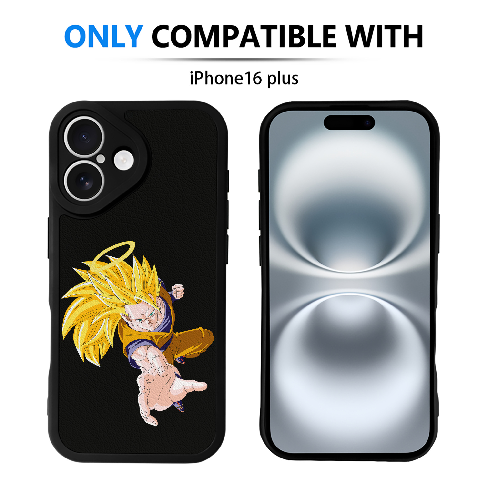 （画像用） ドラゴンボール 孫悟空（そん ごくう）Son Goku カカロット DRAGON BALL Kakarotto 【iPhone 16シリーズ対応】シリコンスマホケース（レザー調） 材質：シリコン